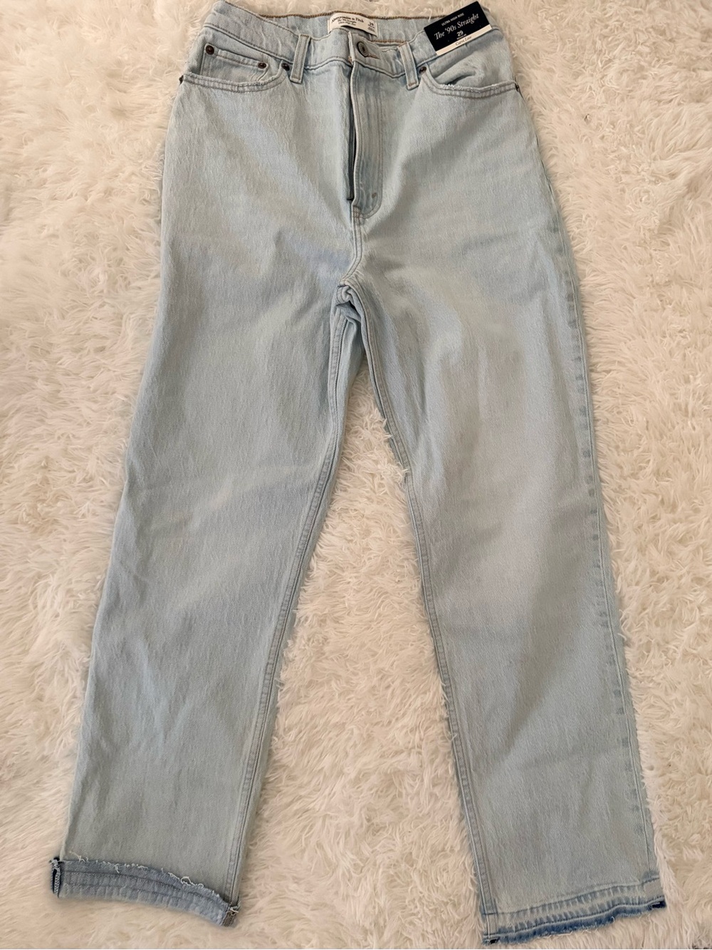 Abercrombie & Fitch Light Blue Straight-Leg Jeans NWT